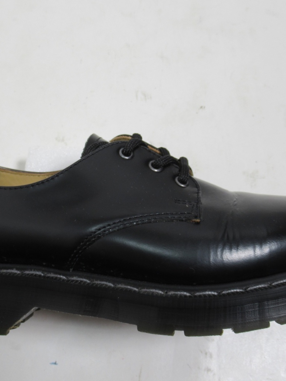 Solovair Unisex Black Hi-Shine Gibson Shoes 5 US M / 6 US W / 4 UK / 37 EU